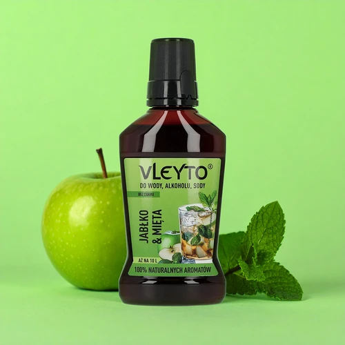VLEYTO Mięta & Jabłko – esencja smakowa z naturalnymi aromatami, 250 ml - 4