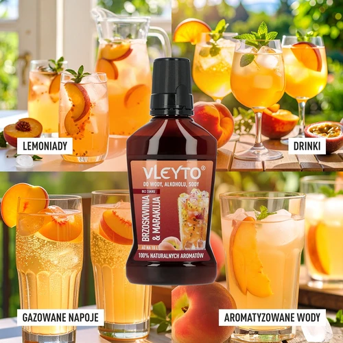 VLEYTO Pesca & Frutto della Passione – essenza aromatica con aromi naturali, 250 ml - 7