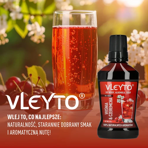 VLEYTO Wiśnia & Czeremcha – esencja smakowa z naturalnymi aromatami, 250 ml - 6
