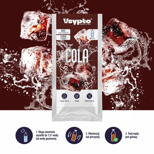 VSYPTO al gusto cola - polvere aromatizzante per acqua, 9 g - 5