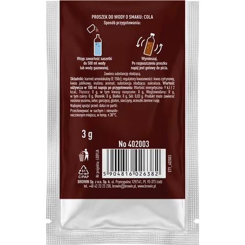 VSYPTO gusto cola - polvere aromatizzante per acqua, 3 g - 3