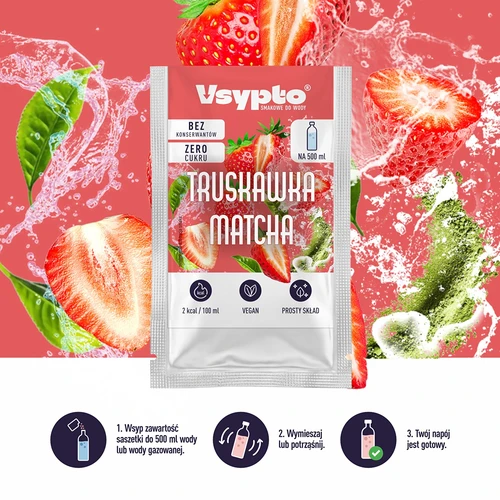 VSYPTO o smaku Truskawka Matcha, 3g - 5