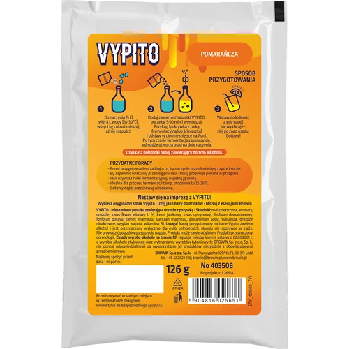 VYPITO 12%, bustina per 18 drink - Arancia, 126g - 2