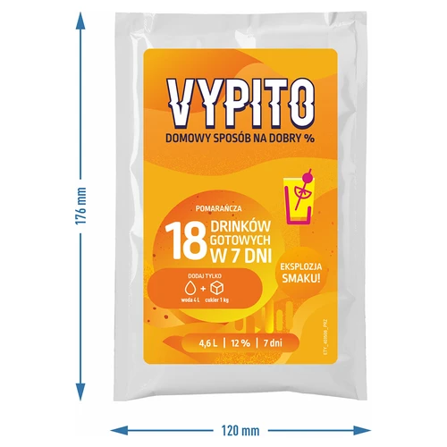 VYPITO 12%, bustina per 18 drink - Arancia, 126g - 4