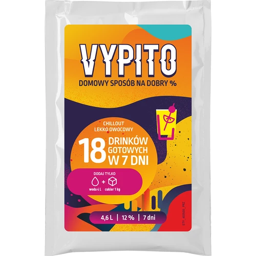 VYPITO 12%, bustina per 18 drink - Chillout leggermente fruttato, 126 g