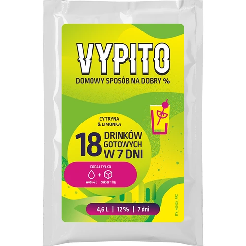 VYPITO 12%, bustina per 18 drink - Limone & Lime, 126 g