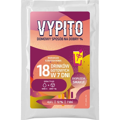 VYPITO 12%, bustina per 18 drink – Maracuja-Pesca, 126 g