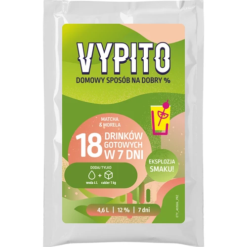 VYPITO 12%, bustina per 18 drink - Matcha-Albicocca, 126g