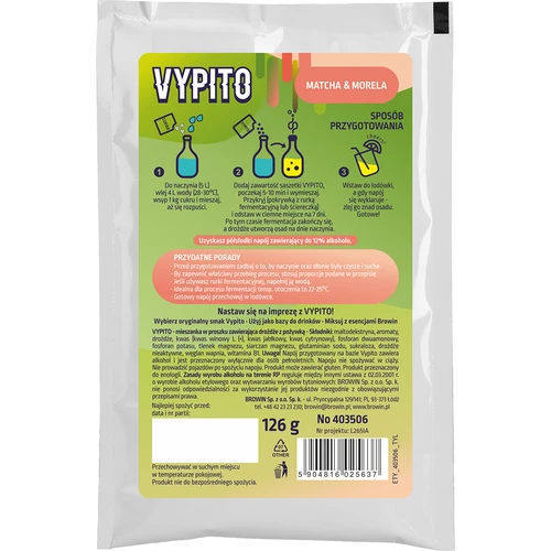 VYPITO 12%, bustina per 18 drink - Matcha-Albicocca, 126g - 2