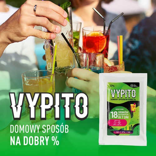 VYPITO 12%, saszetka na 18 drinków - Energy drink, 126 g - 6