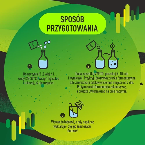 VYPITO 12%, saszetka na 18 drinków - Energy drink, 126 g - 5