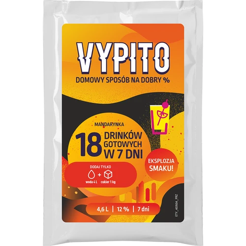 VYPITO 12%, saszetka na 18 drinków - Mandarynka, 126g