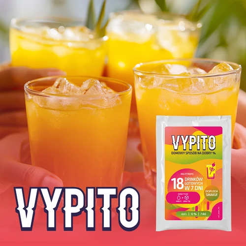 VYPITO 12%, saszetka na 18 drinków – Multitropic, 126g - 6