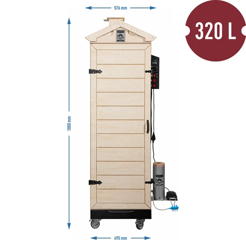Wędzarnia dragON PLYWOOD NATURE – bezramowa, modułowa, ze sterownikiem cyfrowym, 320L - 8