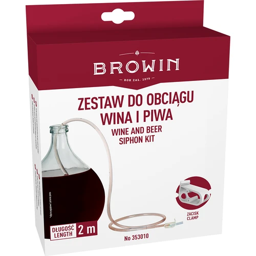 Wężyk do obciągu wina z zaciskiem - 2