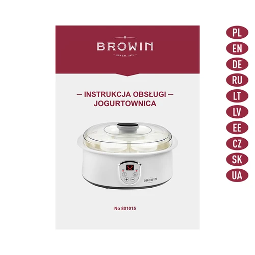 Yogurtiera con termostato, 7 vasetti, 1,3 L - 9