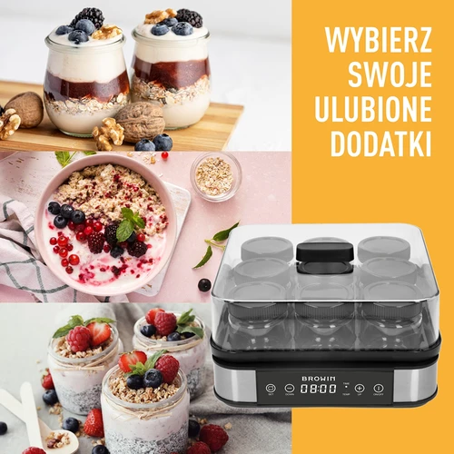 Yogurtiera con termostato, 9 vasetti, 1,6 L - 14