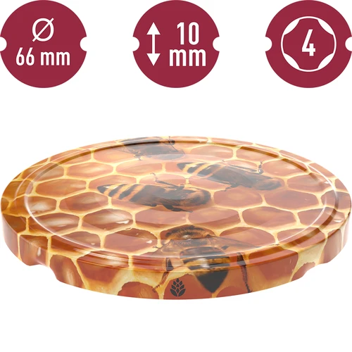 Zakrętka fi 66 plaster miodu - 10 szt. - 3