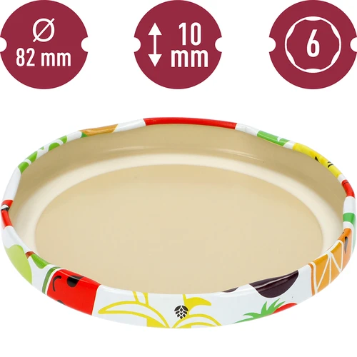 Zakrętka fi 82/6 owoce - 10 szt. - 4