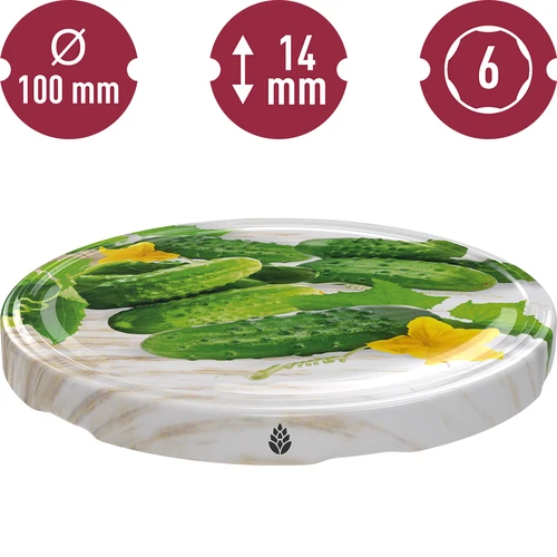 Zakrętka fi100 ogórki mix - 10szt. - 7