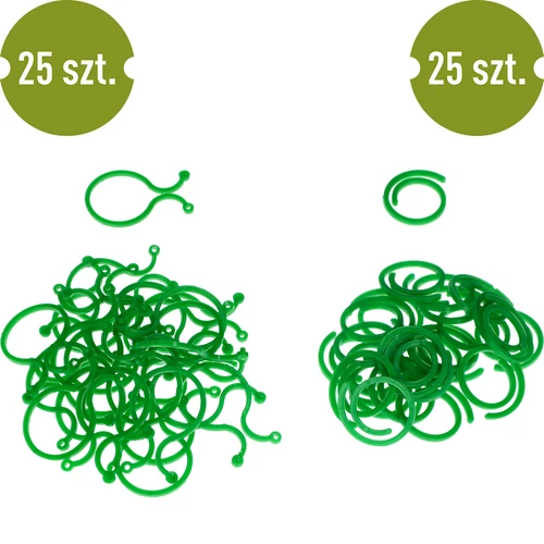 Zapinki plastikowe do spinania roślin, mix 50 szt. - 2