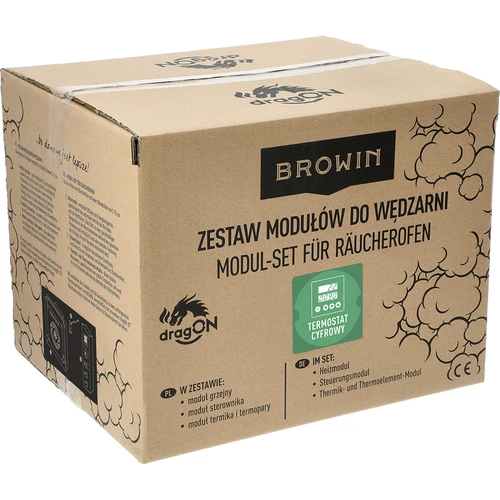 Zestaw dragON do wędzarni - moduły elektryczne ze sterownikiem cyfrowym i generator dymu JET 1 LONG - 19