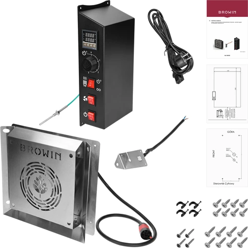Zestaw dragON do wędzarni - moduły elektryczne ze sterownikiem cyfrowym i generator dymu JET 2 LONG - 2