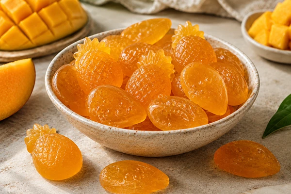 Caramelle gommose al mango fatte in casa con pectina