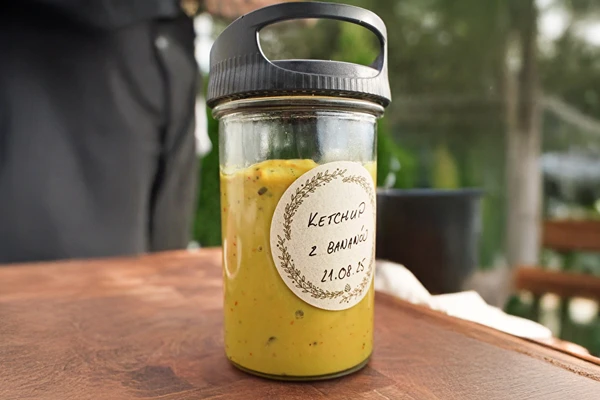 Ketchup di banana dolce-piccante – ideale per burger e non solo