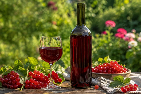 Vino di ribes rosso fatto in casa