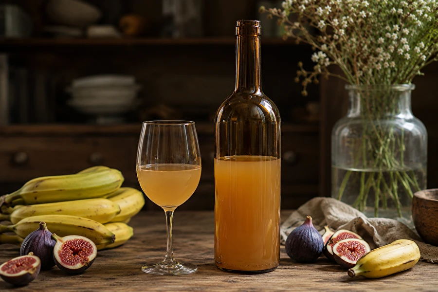 Vino da dessert di fichi e banane